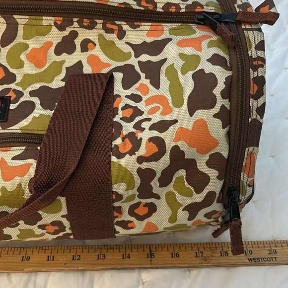 MISHKA MNWKA “Keep Watch” VERY RARE DEADSTOCK* camo Leopard Print Duffel Bag - Picture 7 of 10